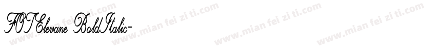 FOTElevane BoldItalic字体转换